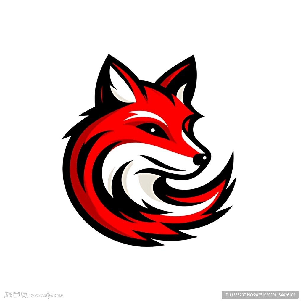 红狐动感标志形象