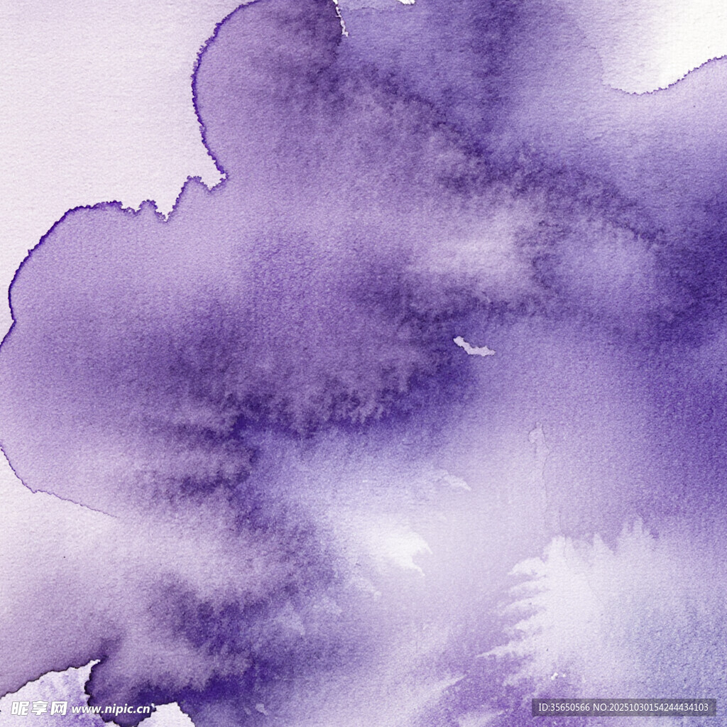 梦幻紫色水彩抽象背景图