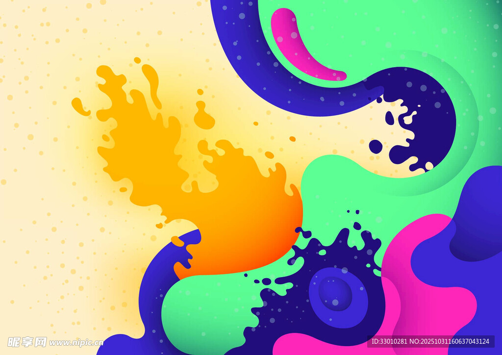 多彩流体艺术抽象图案