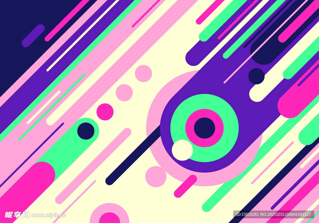 炫彩几何线条抽象背景图