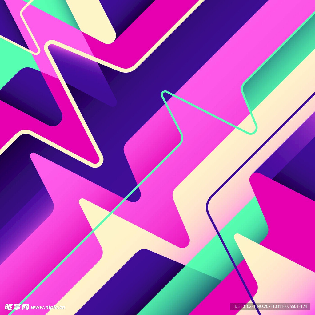 炫彩几何抽象图案背景