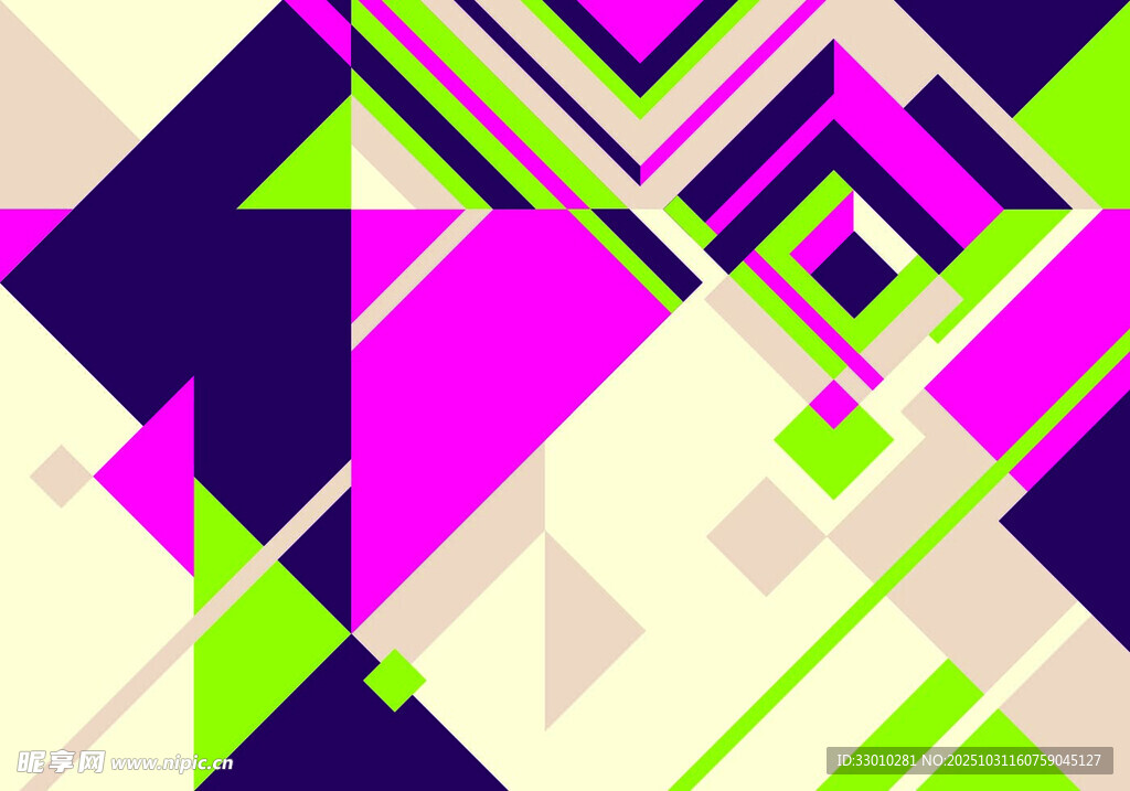 多彩几何抽象图案设计