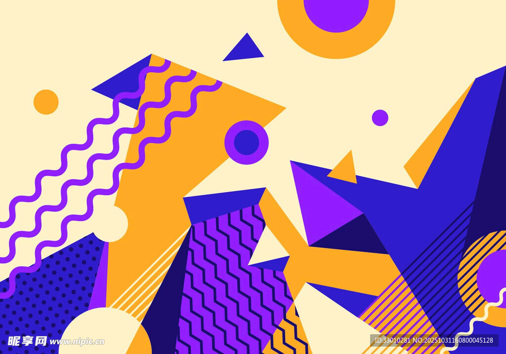 几何抽象艺术图案设计