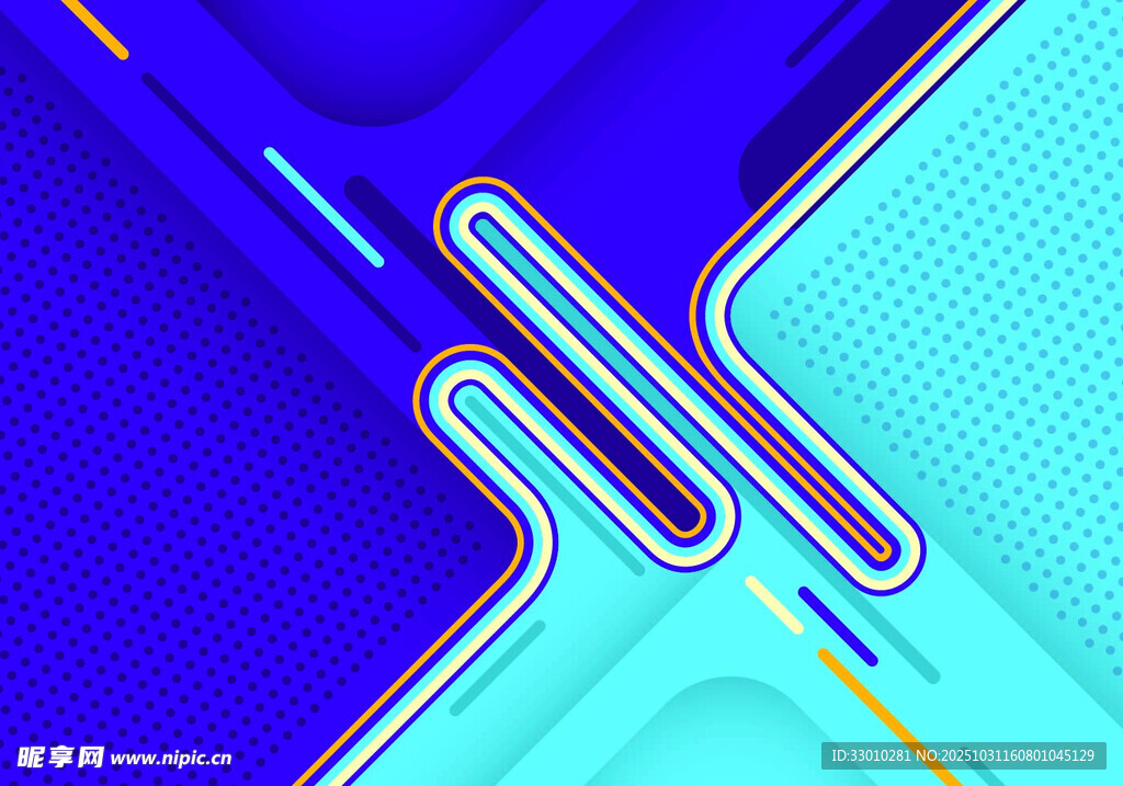 炫彩几何线条抽象背景图