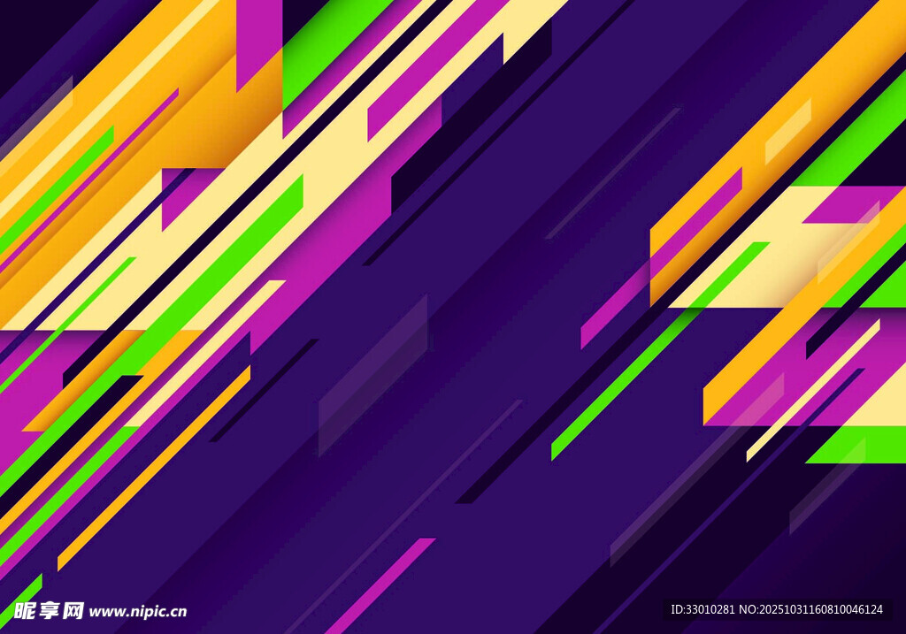 炫彩几何线条抽象背景图