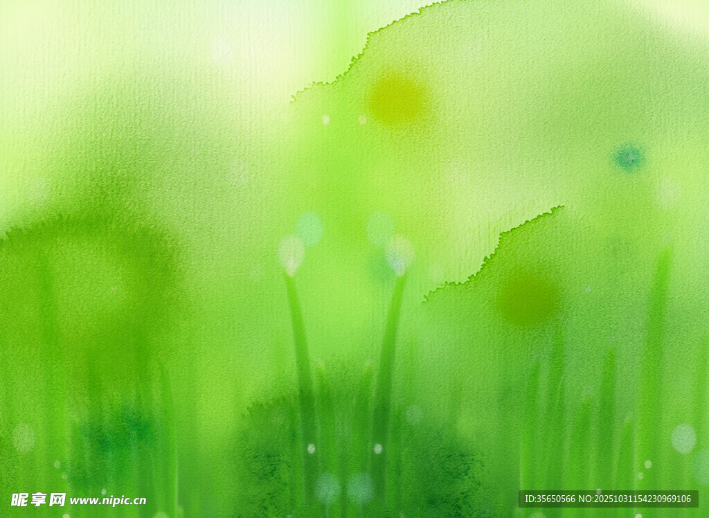 清新绿意草地梦幻背景图