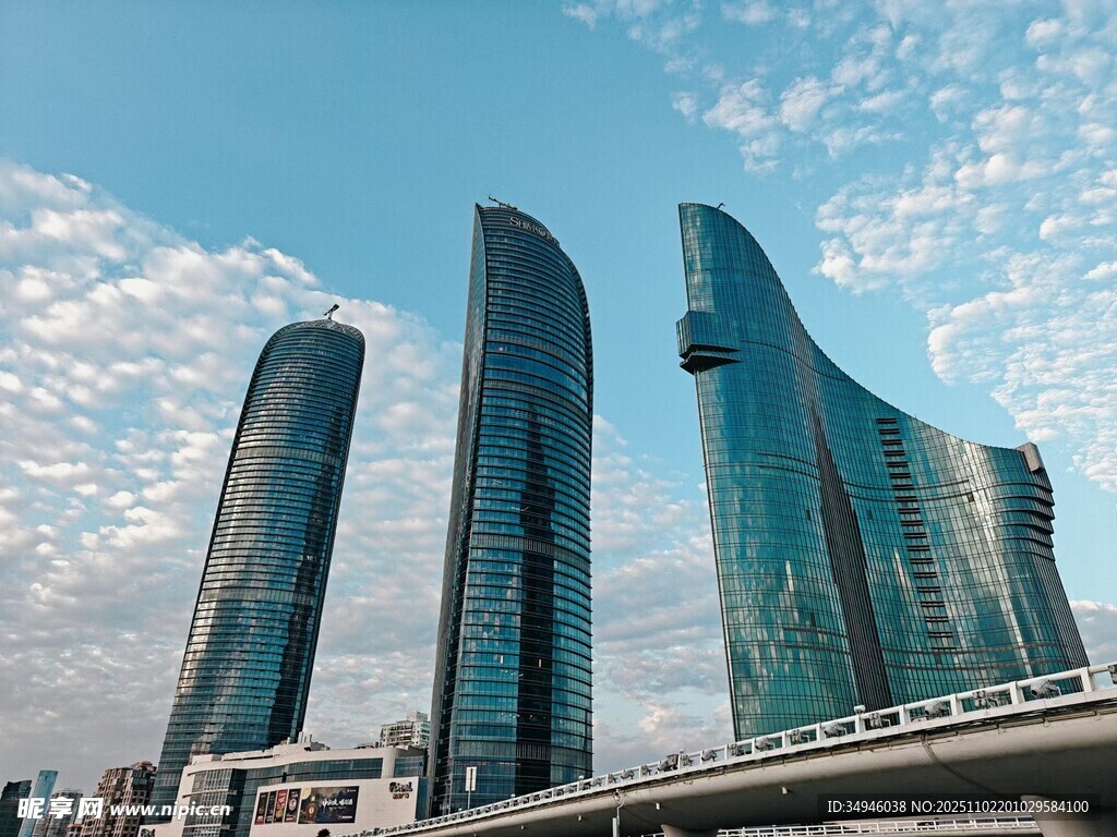 现代都市摩天大楼景观