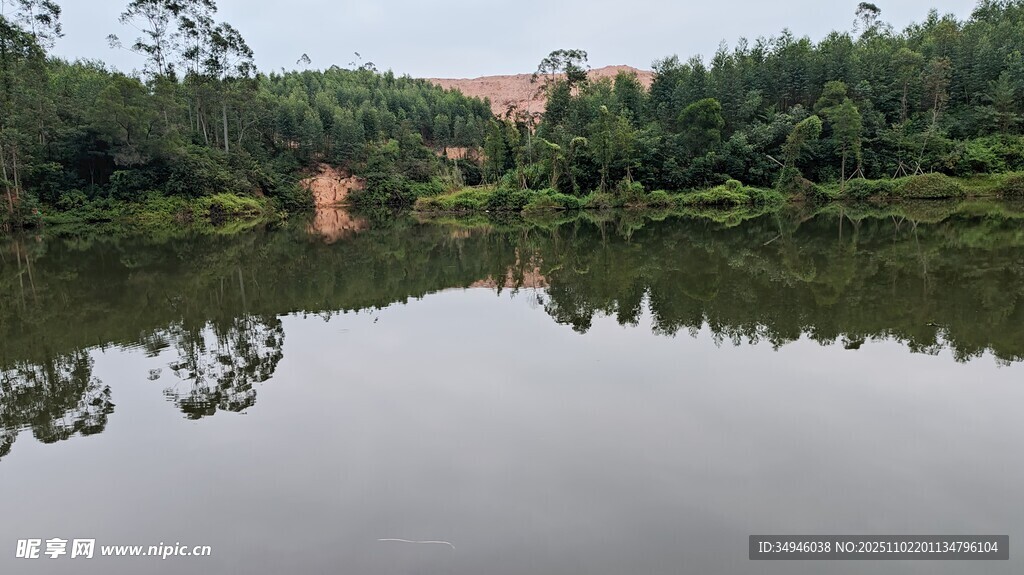 宁静湖畔的自然美景