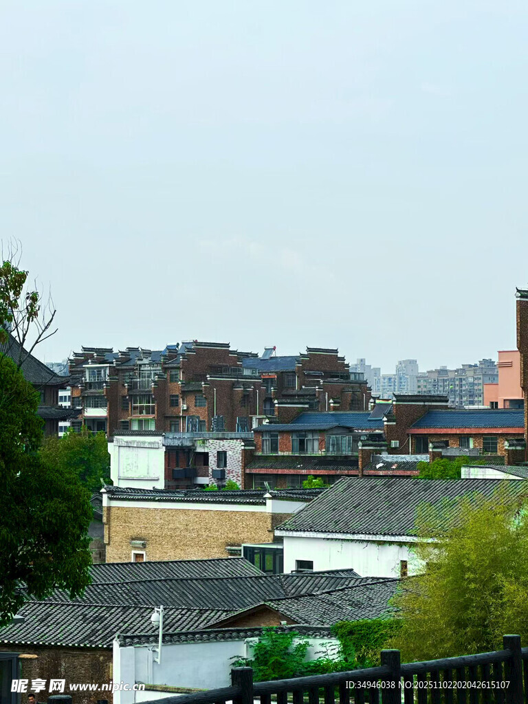 城市居民区屋顶景观