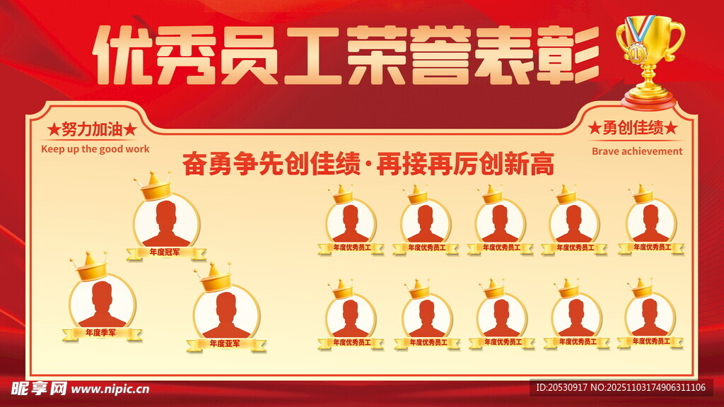 优秀员工荣誉表彰展示
