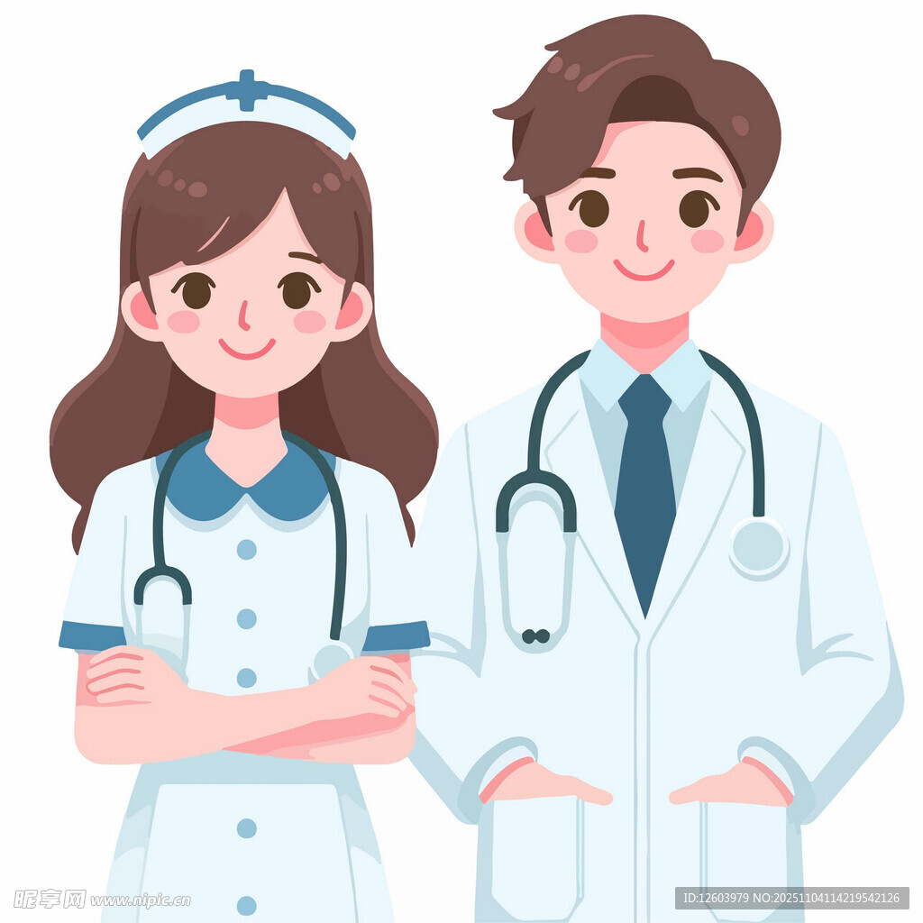 医护人员形象插画