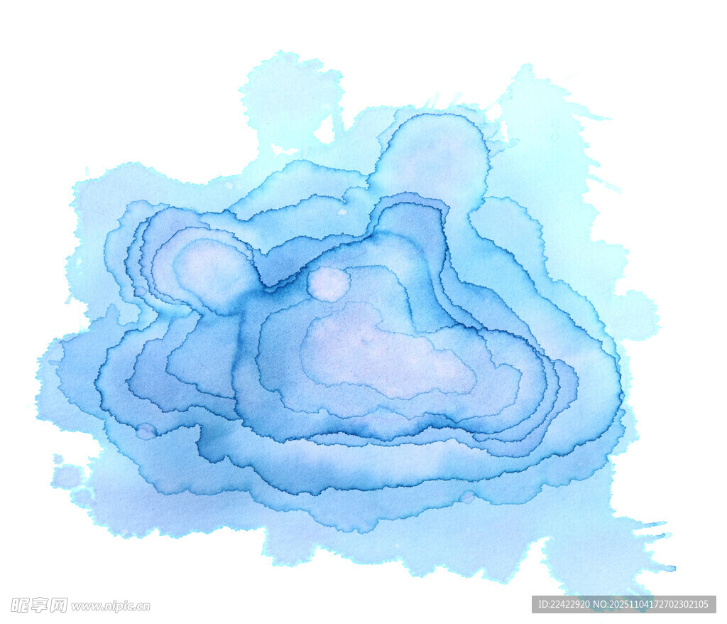 蓝色水彩抽象纹理图案
