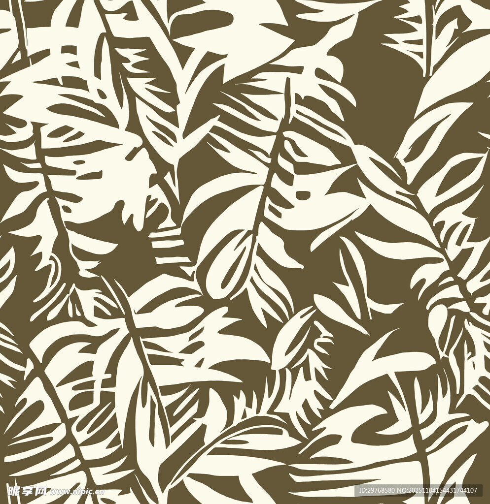 热带植物叶子图案纹理