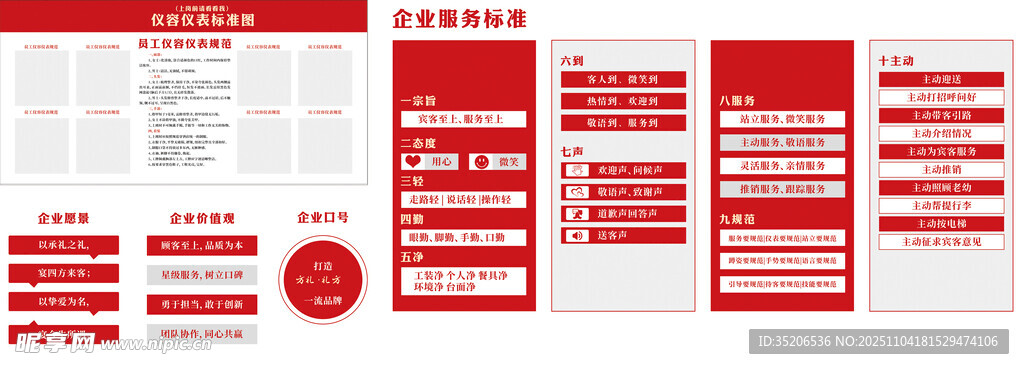 企业文化墙 仪容仪表 