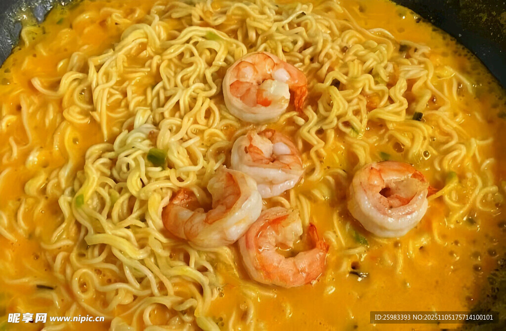 鲜虾泡面