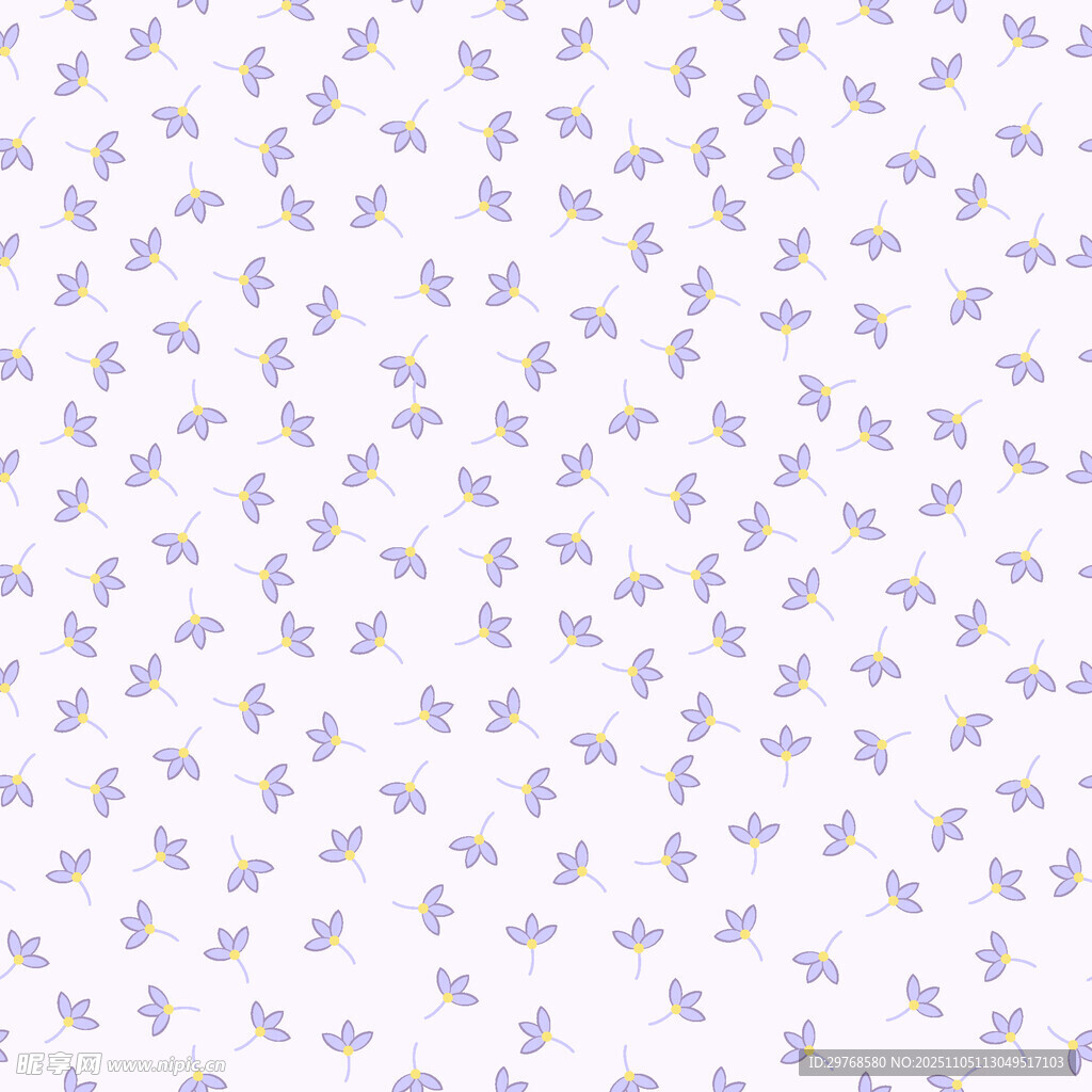淡紫色碎花图案