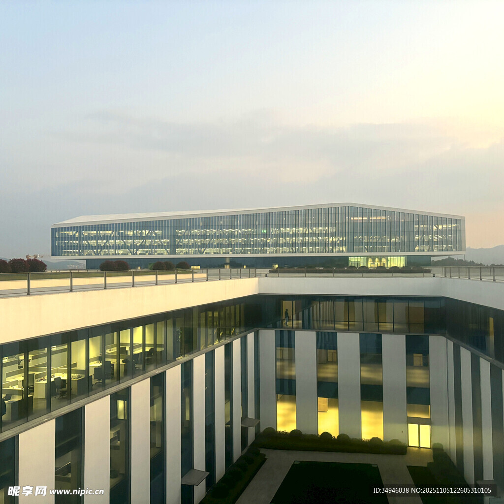 现代办公建筑外观景观