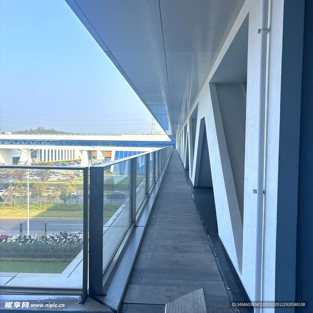 现代建筑阳台外观景致