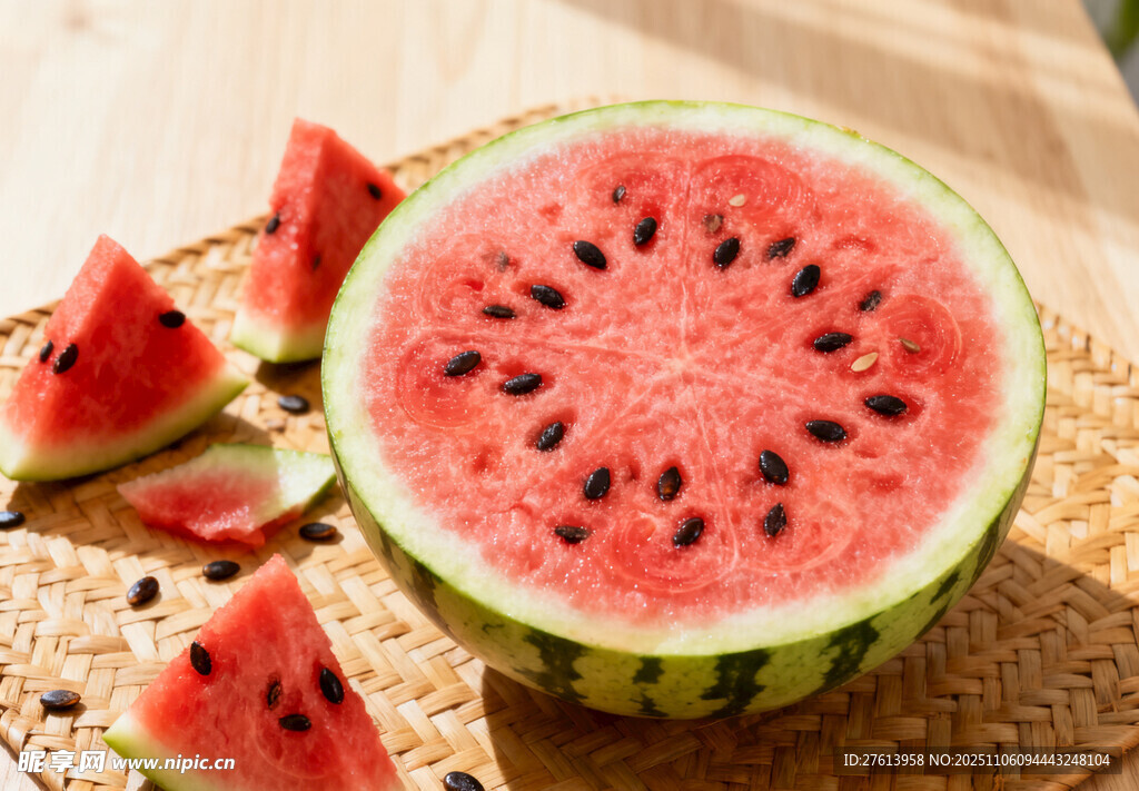 切开的红瓤西瓜