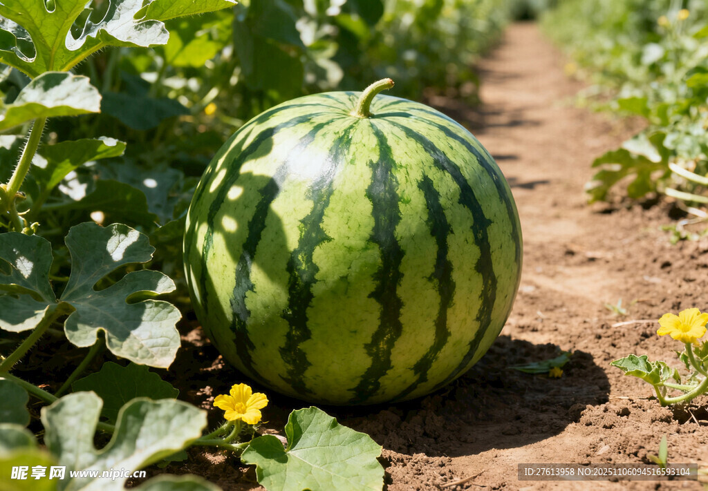 田间成熟的大西瓜