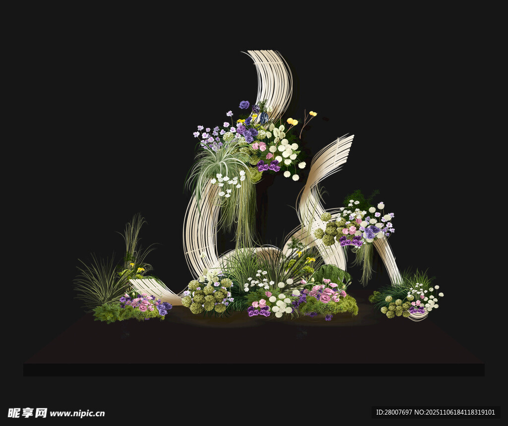 繁花缠绕异性结构竹编婚礼