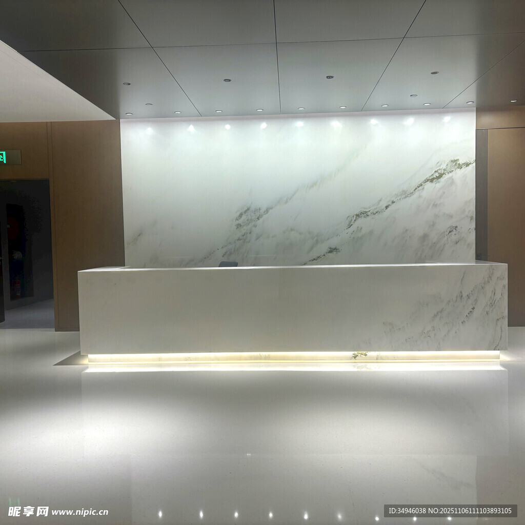 现代简约风格大理石前台