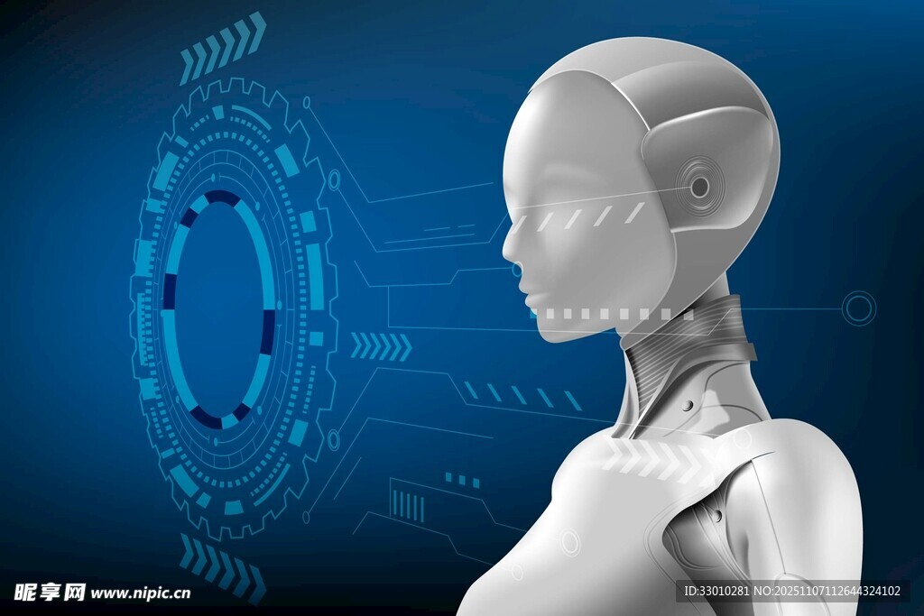 智能机器人的科技界面展示