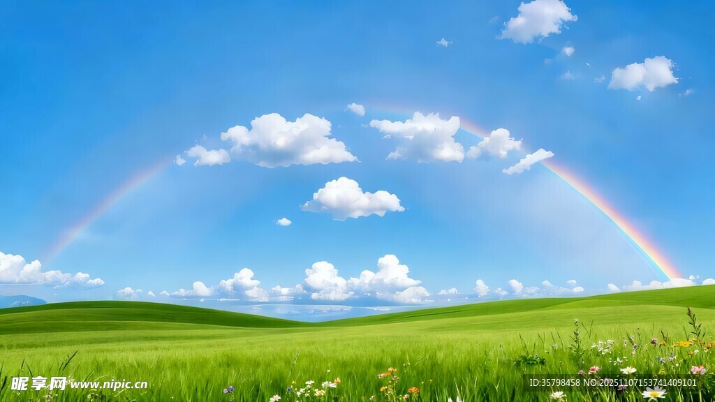 草原上的美丽彩虹