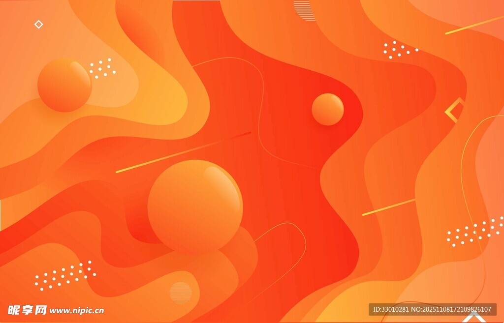 橙色流体渐变抽象背景图