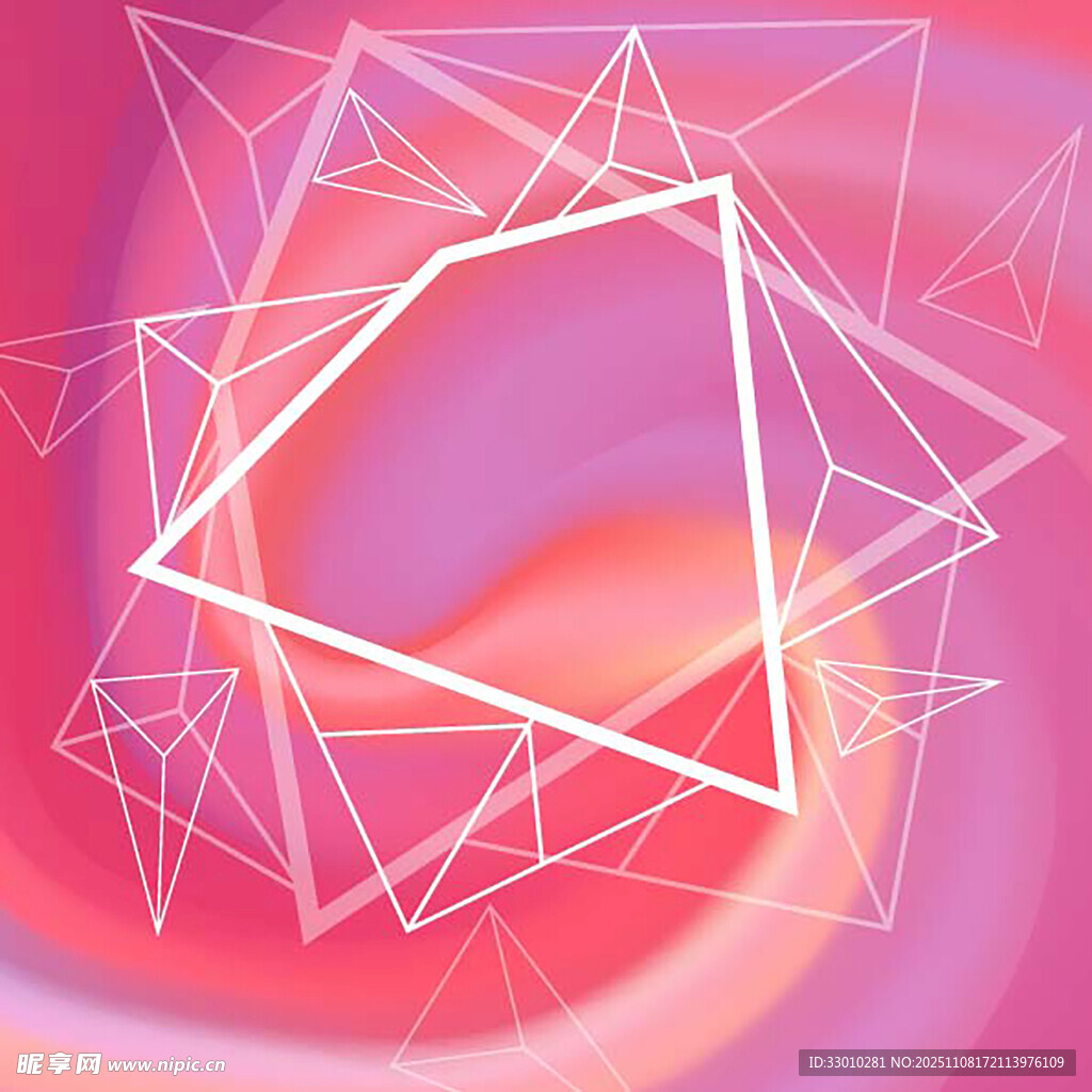 梦幻几何线条抽象背景图