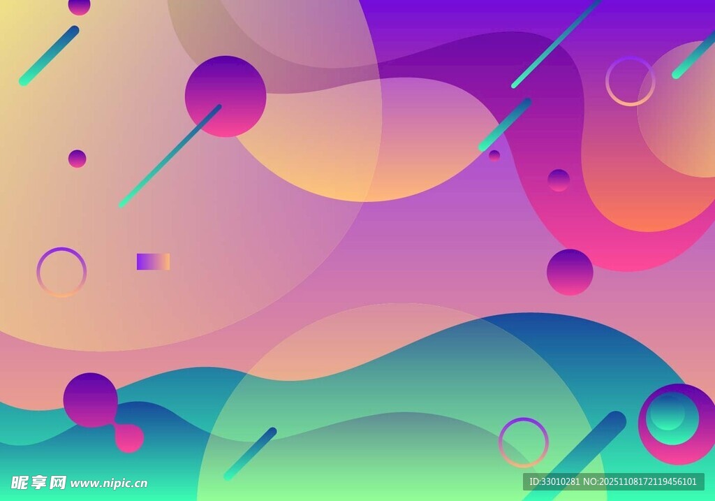 梦幻多彩流体抽象背景图