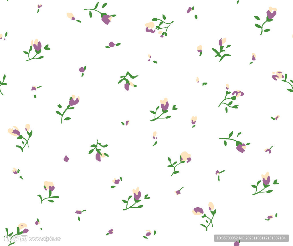 清新碎花图案背景