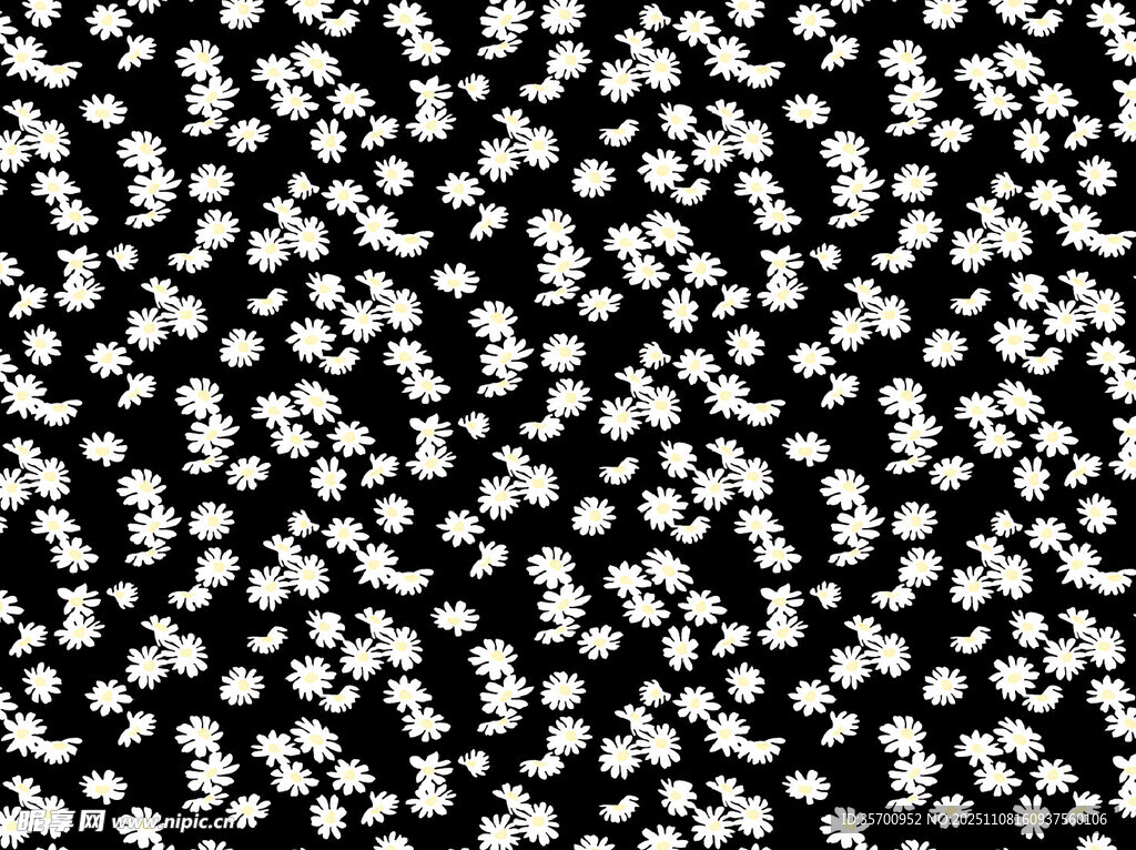 黑白小花图案背景