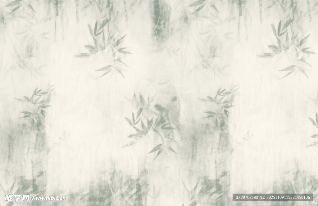水墨风竹叶纹理背景图