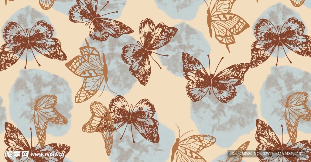 蝴蝶图案背景纹理设计