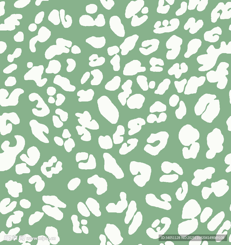 浅绿色底白色斑点图案