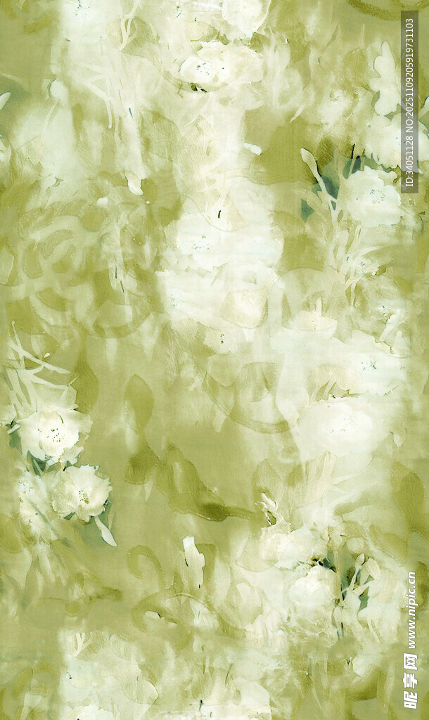 淡绿色抽象花卉纹理图案