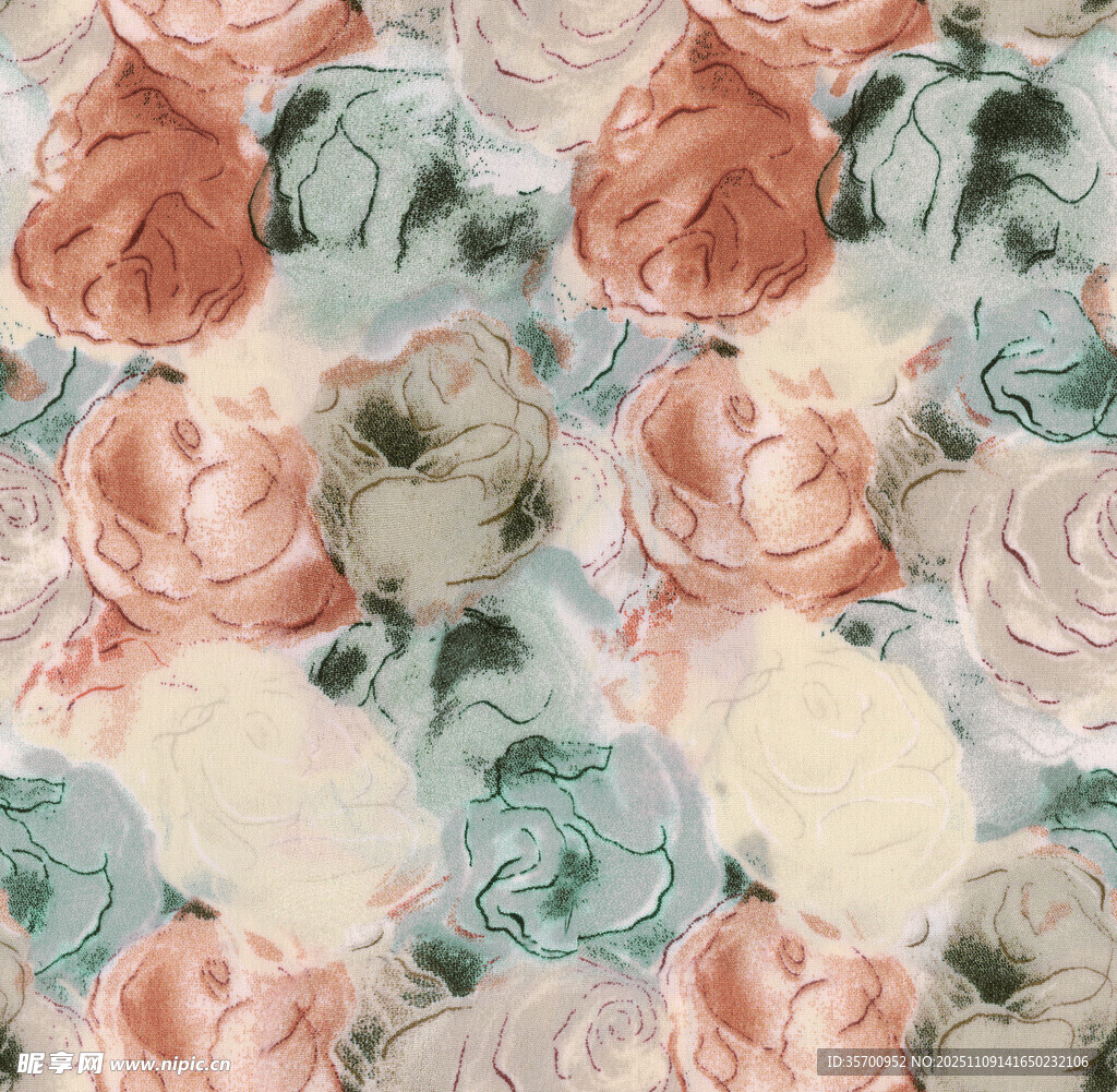 复古风花卉图案纹理