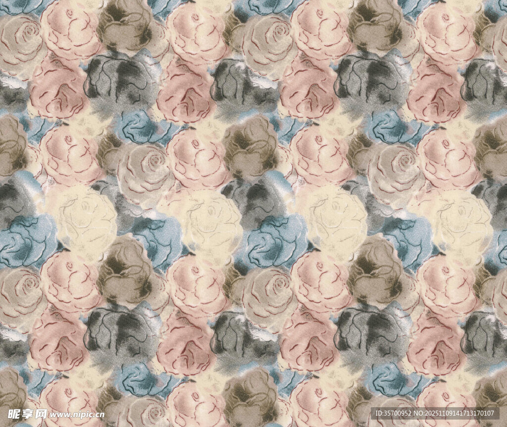 多彩花卉图案纹理