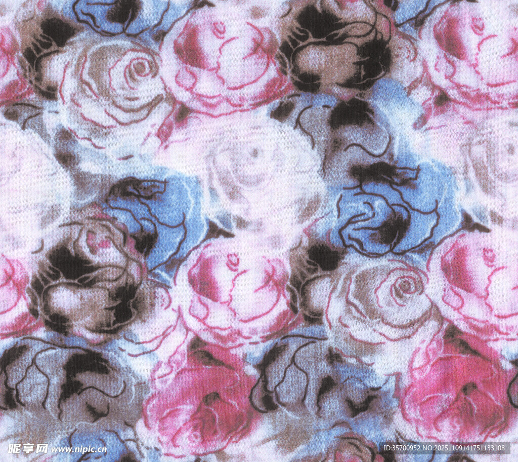 多彩花卉图案纹理