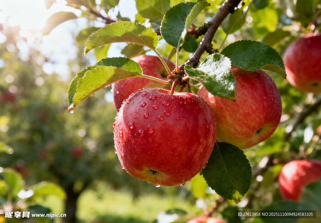 枝头红苹果