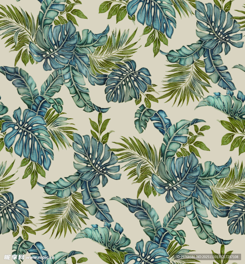 热带植物花卉图案纹理