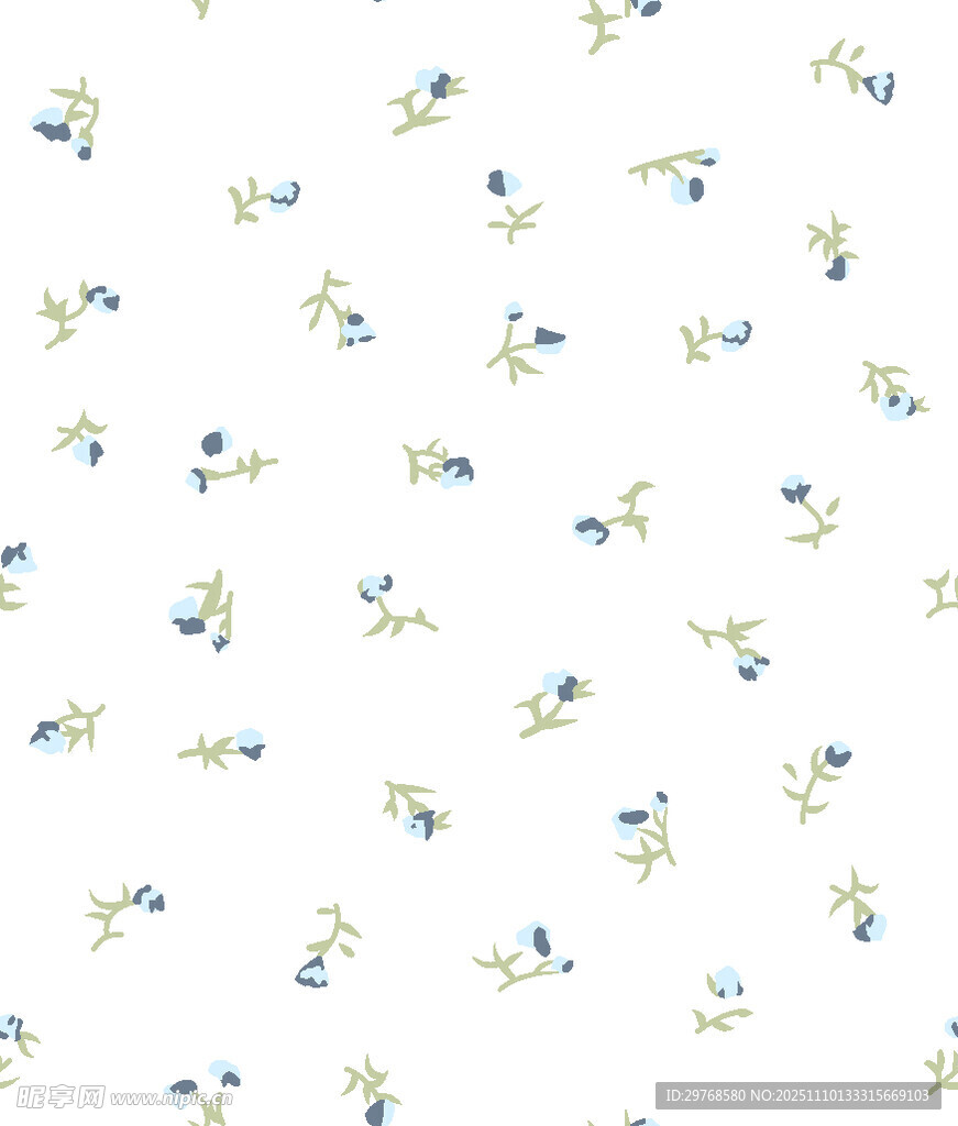 蓝白小花