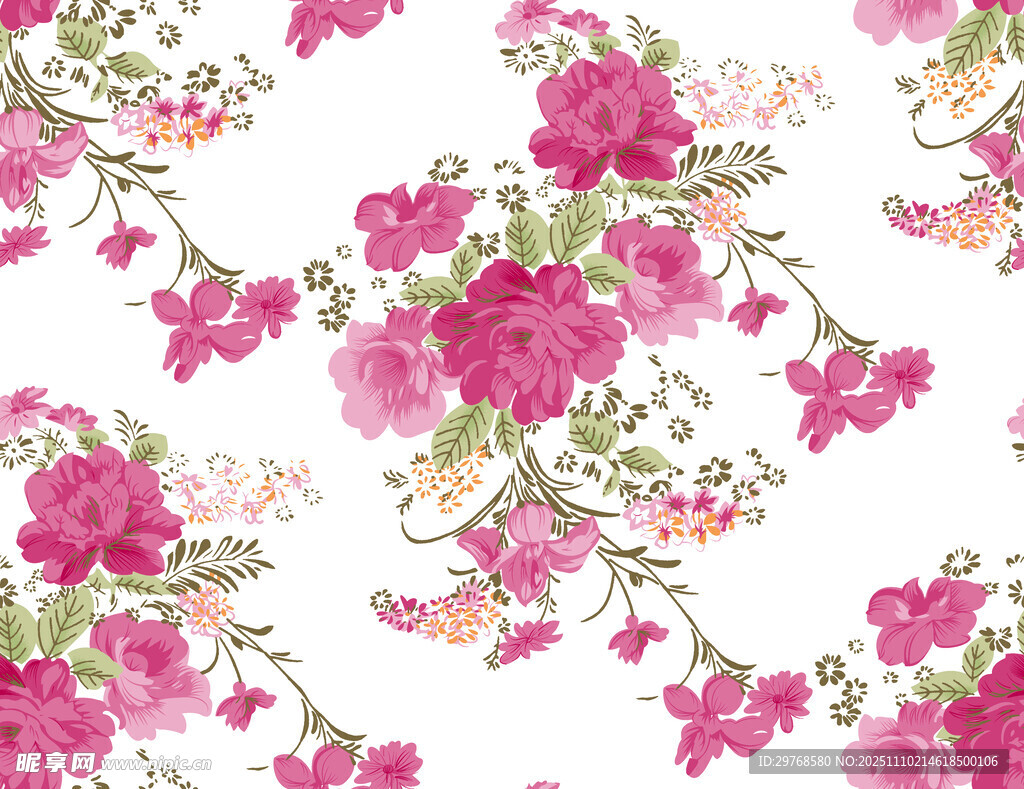 粉色花卉图案背景