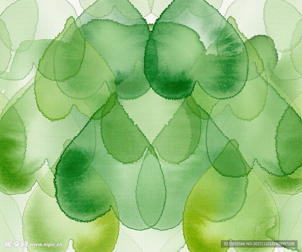 绿色水滴状抽象背景图案