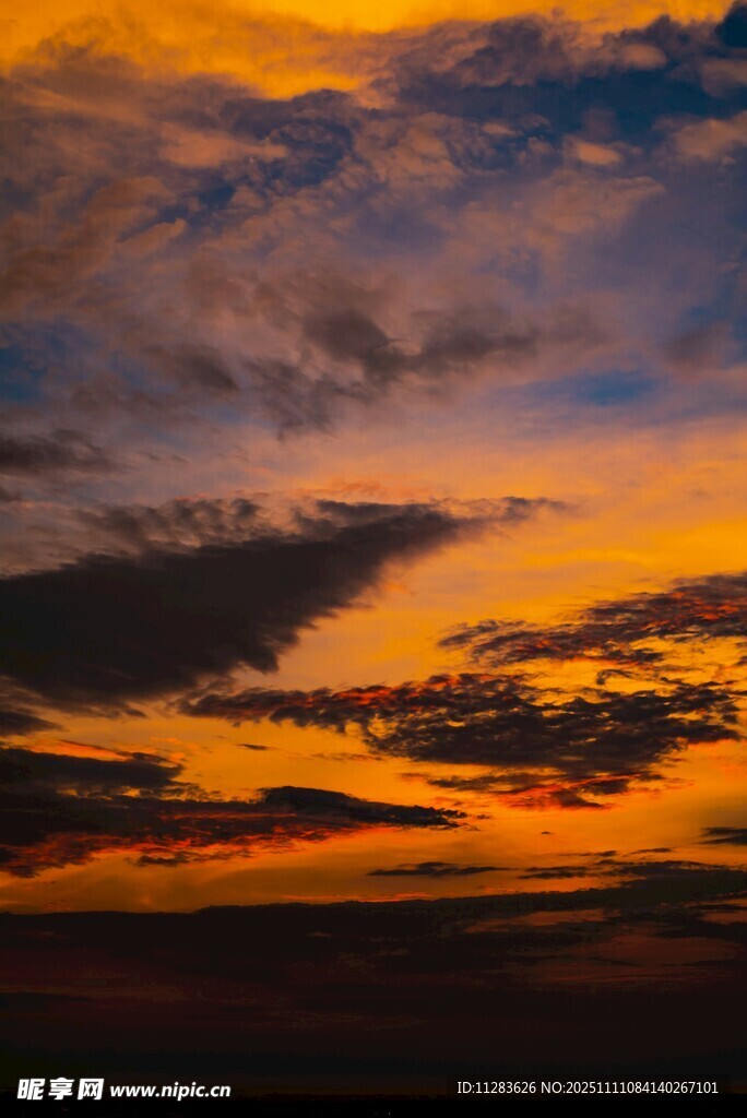 绚丽晚霞天空美景