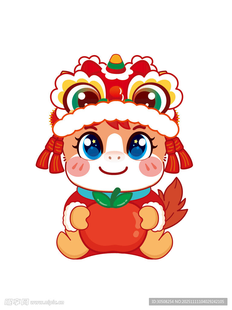 可爱萌趣小狮子贺岁形象