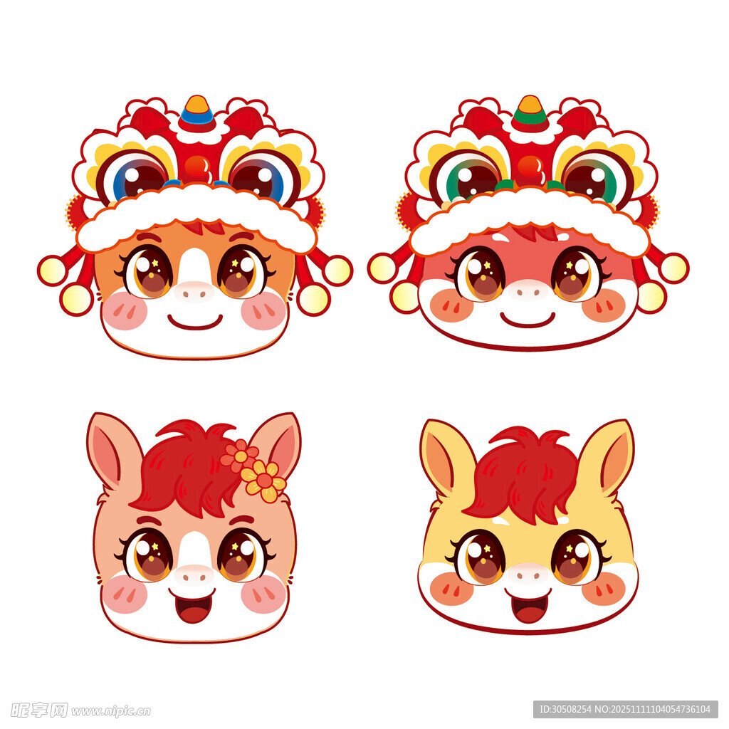 可爱萌趣的动物卡通头像