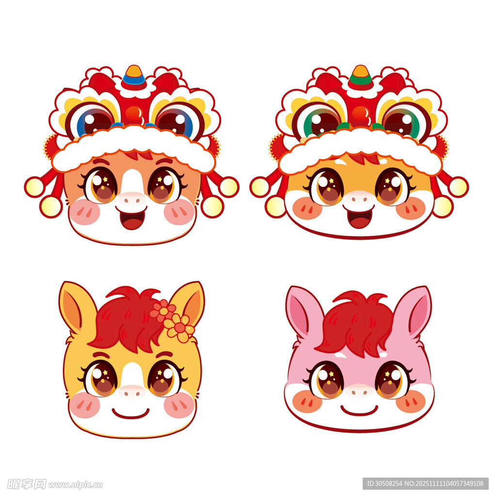 可爱萌趣动物卡通头像