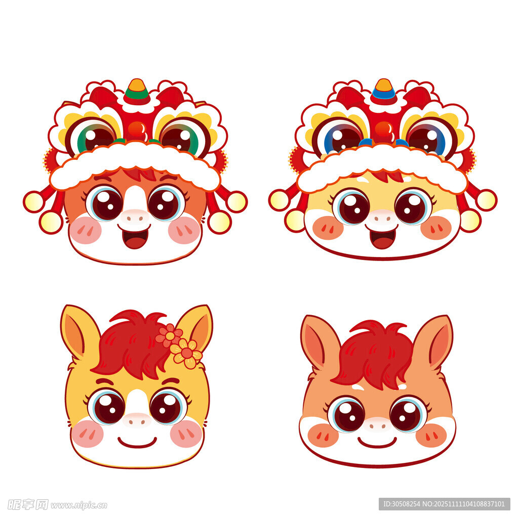 可爱卡通动物头饰形象